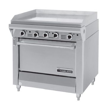 Garland M47R Master Series 34" Natural Gas Griddle with Standard Oven - 134,000 BTU (Manual Controls)