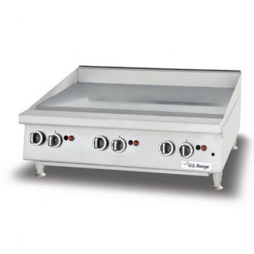 Garland / U.S. Range UTGG36-GT36M Natural Gas 36" Wide Heavy-Duty Countertop Stainless Steel Gas Griddle With Snap-Action Thermostatic Controls, 84,000 BTU