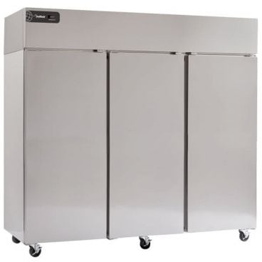 Delfield GBSF3P-S 83" Coolscapes Three Section Solid Door Reach-In Freezer- 71 Cu. Ft.