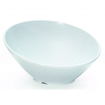GET Enterprises B-789-W San Michele 1.1 qt 10" Diameter White Slanted Melamine Round Cascading Bowl