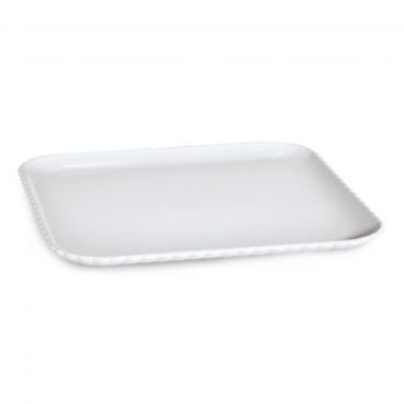 GET Enterprises HI-2009-W 12" x 12" White Polycarbonate Rounded Square Plate - Mediterranean Collection