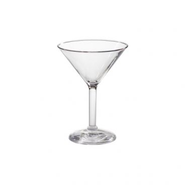 GET Enterprises SW-1402-1-SAN-CL 6-Ounce 4-1/4" Top Diameter Clear SAN Plastic Martini Glass, 5-3/4" Tall - Stemware Collection