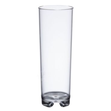 GET Enterprises SW-1444-1-CL 12-Ounce 2-1/2" Top Diameter Clear SAN Plastic Beverage Glass, 7" Tall - Roc N Roll Collection