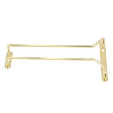 Winco GH-10 10" Brass Plated Glass Hanger Rack