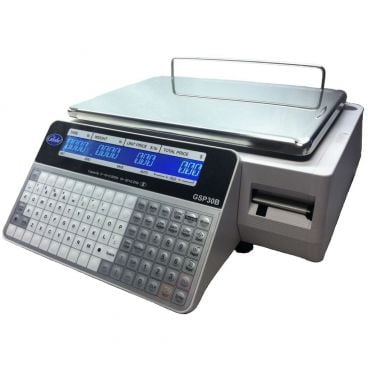 Globe GSP30B Electric 30lb. Legal For Trade Label Printing Scale With Dual LCD Display And Thermal Printer - 115V