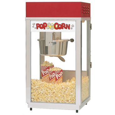 Gold Medal 2488 Super 88 8 oz Kettle 18 1/2" Wide Countertop Electric Popcorn Machine With PowerOff Control And All-Welded Frame, 120V 1525 Watts
