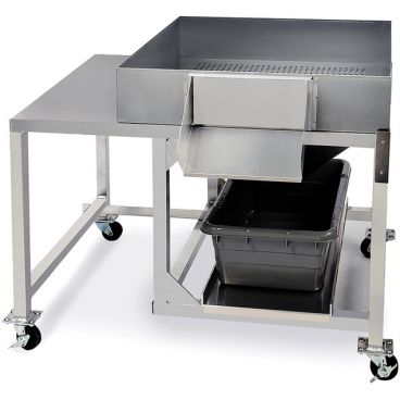 Gold Medal 2790-00-000 Single-Kettle Butterfly 44 1/4" Wide High-Production Pro Plant System Popcorn Table With Casters And 3/8" Screening Holes