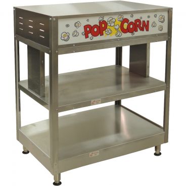 Gold Medal 2856-00-000 Front Counter 36" Wide Popcorn Staging Cabinet With Customer-Side Popcorn Sign And Rear Operator-Side Controls, 120V 2380 Watts