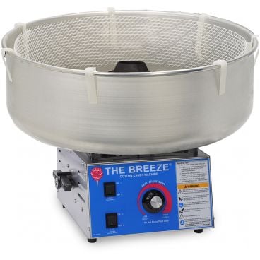 Gold Medal 3030-00-000 The Breeze 3 Servings-Per-Minute Floss Cotton Candy Machine With Whirlgrip Floss Stabilizer And Aluminum Floss Pan, 120V 996 Watts