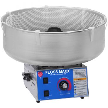 Gold Medal 3077-00-000 Super Floss Maxx 4 Servings-Per-Minute Floss Cotton Candy Machine With Whirlgrip Floss Stabilizer And Aluminum Floss Pan, 120V 1800 Watts