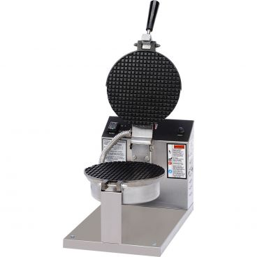 Gold Medal 5020ET Non-Stick Electronic Control 8" Grid Stainless Steel Giant Waffle Cone Baker With High-Temp Non-Stick Coating And Digital Display, 120V 1000 Watts