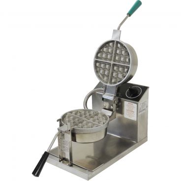 Gold Medal 5021 Belgian 7 1/4" Diameter Waffle Baker With Mechanical Controls And Cast Aluminum Grids, 120V 1300 Watts