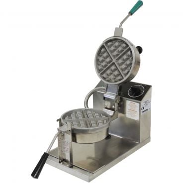 Gold Medal 5042 Belgian 7 1/4" Diameter Waffle Baker With Removable Grid And Push Button Controls, 120V 1300 Watts