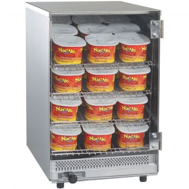 Gold Medal 5582 Compact Countertop 36-Cup Capacity 9" Wide Portion Pak Nacho Cheese Cup Warmer / Display Case Merchandiser, 120V 408 Watts 