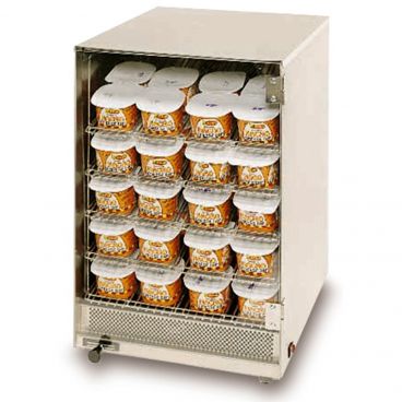 Gold Medal 5583 Countertop 80-Cup Capacity 12 1/2" Wide Portion Pak Nacho Cheese Cup Warmer / Display Case Merchandiser With 5 Shelves, 120V 408 Watts 