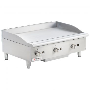Cecilware Pro GCP36 36" Standard Duty 3 Burner Countertop Stainless Steel Gas Griddle With Manual Controls, 90,000 BTU