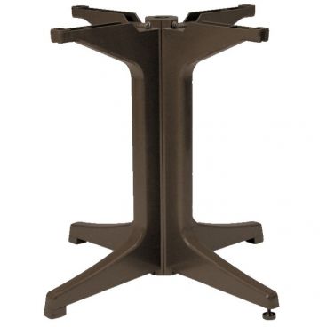 Grosfillex US624237 Bronze Mist 28" Resin Pedestal Outdoor Table Base