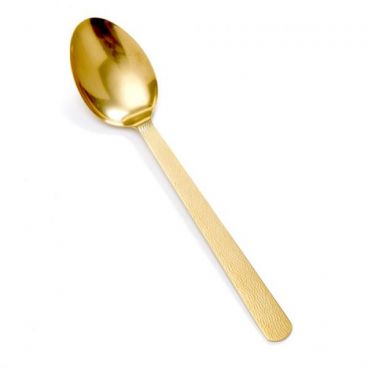 American Metalcraft GVHSP 13 1/4" Hammered Gold Vintage Solid Spoon