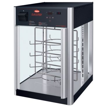 Hatco FDWD-1-120 Flav-R-Fresh Countertop 19 3/8" Wide 1-Door 4-Tier Rotating Rack With Motor Humidified Impulse Pizza / Hot Food Holding And Display Cabinet With LED Lighting, 120V 1360 Watts