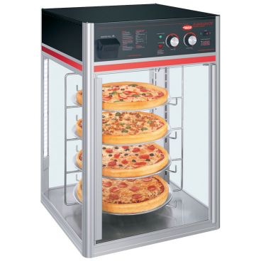 Hatco FSDT-1-120 Flav-R-Savor Tall-Height Countertop 1-Door 4-Tier Rotating Rack With Motor Humidified Holding And Display Cabinet With LED Lighting, 120V 1414 Watts