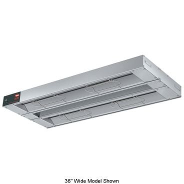 Hatco GRAH-24D3-120 Glo-Ray High-Wattage 24" Wide Aluminum Housing Double-Element Infrared Strip Heater With Built-In Toggle Switch Control And Conduit, 120V 1000 Watts