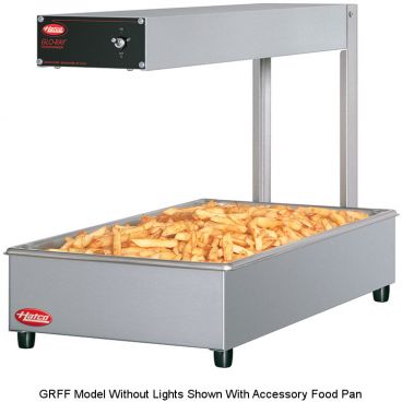 Hatco GRFFB-220 Glo-Ray Portable Strip Heater Foodwarmer / French Fry Warmer With Thermostatically-Controlled Heated Base And Top Infrared Heat And Built-In Toggle Switch, 220V 710 Watts