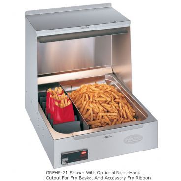 Hatco GRFHS-21-120TC Glo-Ray 21" Wide Countertop Fry Holding Station With Ceramic Top Heat And Thermostatically-Controlled Heated Base And Incandescent Display Lights, 120V 1200 Watts