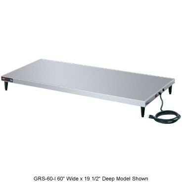 Hatco GRS-18-B Glo-Ray 18" Wide x 7 3/4" Deep Stainless Steel Top Aluminum Base Freestanding Insulated Portable Heated Shelf With Adjustable Thermostat, 120V 100 Watts