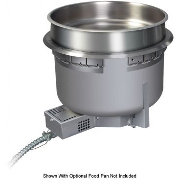 Hatco HWB-11QT-208 Standard-Watt Top-Mount 11-Quart 12.31" Diameter Round Non-Insulated Stainless Steel Drop-In Heated Well Without Drain With Remote Thermostat, 208V 536 Watts