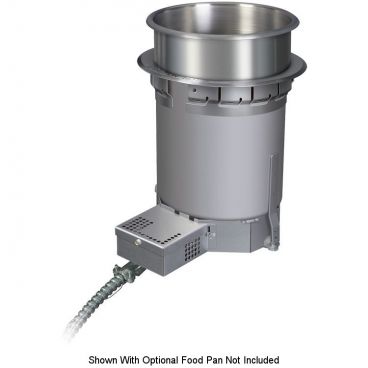 Hatco HWB-4QT-208 Standard-Watt Top-Mount 4-Quart 8.34" Diameter Round Non-Insulated Stainless Steel Drop-In Heated Well Without Drain With Remote Thermostat, 208V 536 Watts