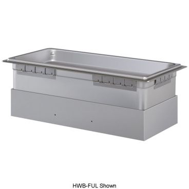 Hatco HWB-FULD-208-60-1 Standard-Watt 13 3/4" Wide x 21 3/4" Deep Rectangular Non-Insulated Top Or Bottom-Mount Full-Size Built-In Stainless Steel Heated Well With Drain, 208V 1200 Watts