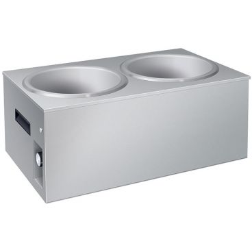 Hatco SW2-11QT Countertop Double 11-Quart Insulated Well Stainless Steel Commercial Soup Warmer Station, 120V 750 Watts