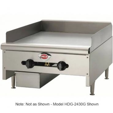 Wells HDTG-3630G Natural Gas Heavy Duty 36" Thermostatic Countertop Griddle - 90,000 BTU