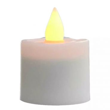 Hollowick HFRP-A 1.5" Round LED Flameless Votive Candle - 2.3"H, Amber Flame