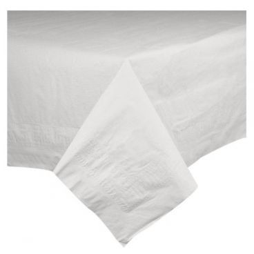 Hoffmaster HM-4108-W 54" x 108" White Disposable Tissue/Poly Paper Cellutex Tablecover