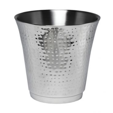 American Metalcraft HMWB Stainless Steel Double Wall Insulated Wine Bucket w/ Hammered Finish - 8-3/4" Diameter, 4.5 Qt Capacity 