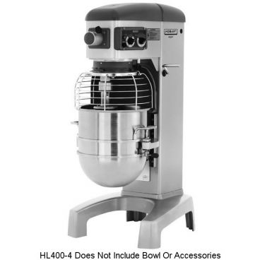 Hobart HL400-4 Legacy 40-Quart 3-Speed 1 1/2 HP All-Purpose Commercial Planetary Mixer Without Attachments, 200-240 Volts, 1-phase