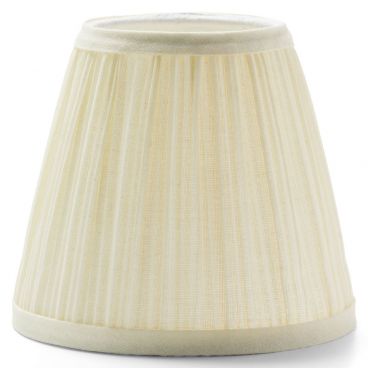 Hollowick 295I Ivory 5 Inch Pleated Fabric Candlestick Lamp Shade