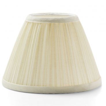 Hollowick 296I Ivory 6 Inch Pleated Fabric Candlestick Lamp Shade