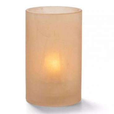 Hollowick 44017SCA Amber Satin Crystal Wysp 4-5/8" Cylinder Glass Lamp