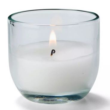 Hollowick CL830-48 Caterlites White Wax Glass Holder Disposable Candle 8 Hr (Case of 48)