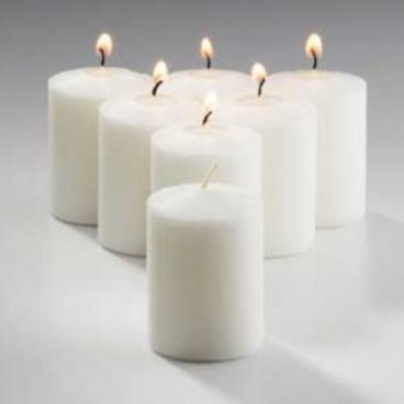 Hollowick FWV15WS-144 Select Wax White Wax Votive Candle 15 Hr (Case of 144)