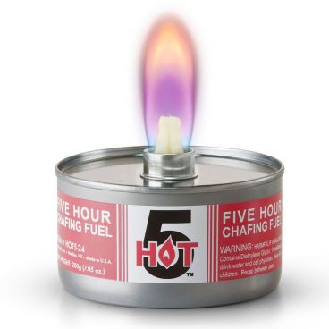 Hollowick HOT5-24 Hot Five 5 Hour 7.05 Oz Wicked Chafing Fuel Can