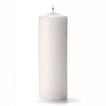 Hollowick P3X9W-12 White Select Wax 3" x 9" Pillar Candle