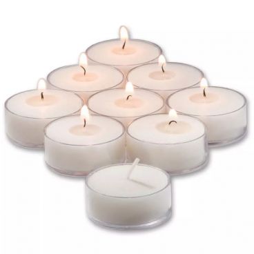 Hollowick TL5WPL-500 White 1.5 Inch 5 Hour Wax Tealight Candle