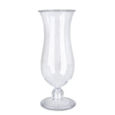GET Enterprises HUR-1-CL 15-Ounce 3.13" Diameter Clear Polycarbonate Hurricane Cocktail Glass, 8" Tall - Cheers Collection