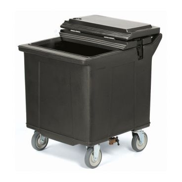 Carlisle IC225403 Black Cateraide 125 Pound Mobile Ice Caddy
