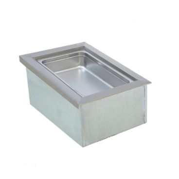 Wells ICP-100 18" Stainless Steel Fully Insulated Drop-In Non-Refrigerated Ice Cooled Cold Food Well For One 12" x 20" Pan