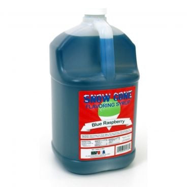 Winco Benchmark 72001 Shaved Ice Snow Cone Syrup 1 Gallon Blue Raspberry
