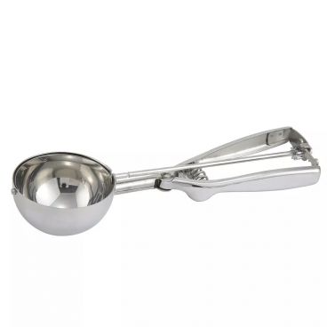 Winco ISS-16 #16 Round Squeeze Handle Disher Portion Scoop - 2.75 oz.